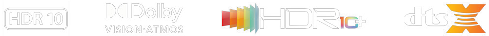 HDR10 · Dolby Vision Atmos · HDR10+ · DTS:X